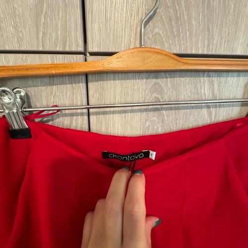 Ckontova red winter pants like new, size S/M