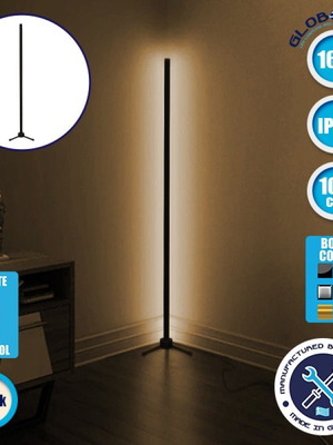 Modern Minimal Floor Lamp Black 100cm LED 16W with Wireless Remote