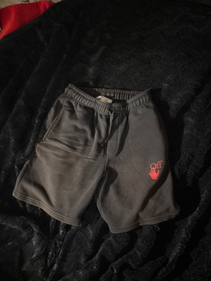 Off-White shorts black with red print Small like new