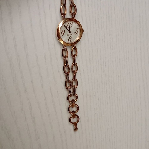 Esprit Vintage Cinderella wristwatch used, gold-toned stainless steel