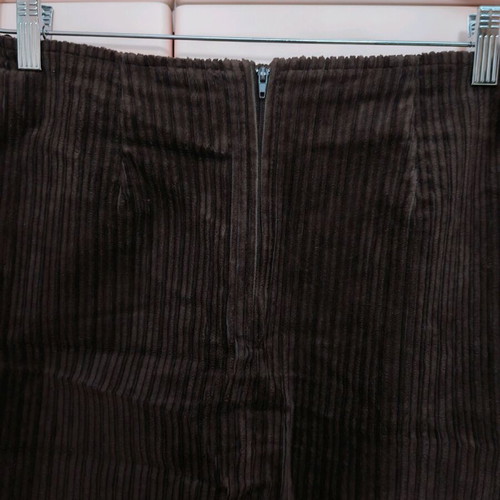 Velvet Mini Skirt G.P. Italian Style No 38 Like New Brown