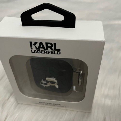Karl Lagerfeld AirPods 1&2 case used, luxury Karl & Choupette design