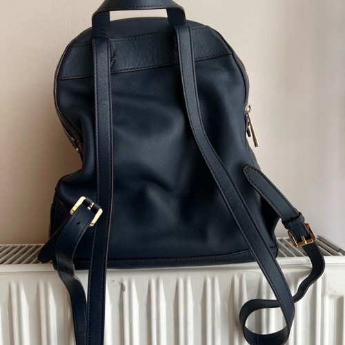 Michael Kors blue leather backpack like new