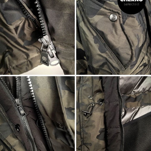 Adhoc 1959 The Bold Parka men's hooded camo down jacket like new, size L•XL