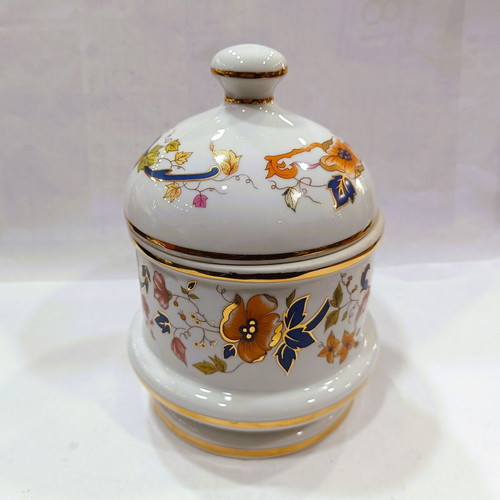 Vintage Limoges Style Porcelain Biscuit Jar like new with 22K gold