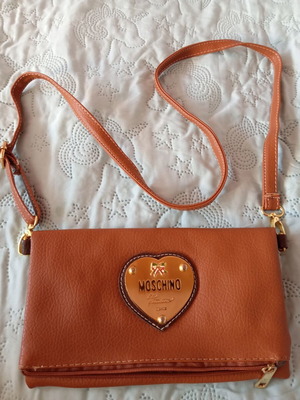 Moschino дамска чанта за рамо като нова, кафява
