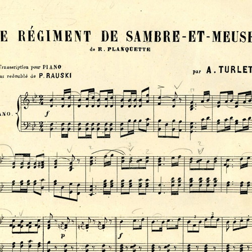 Le Regiment de Sambre & Meuse παρτιτούρα μεταχειρισμένη, έκδοση Γ. Φεξή 1910