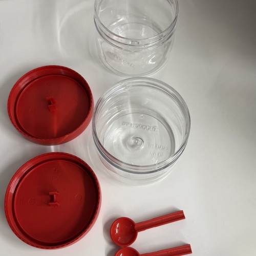 Tupperware Crystal Set 580ml Each New, Ideal for Sugar Coffee Jam