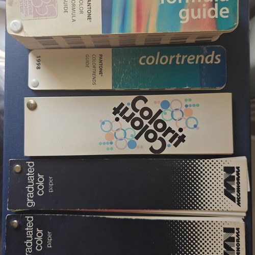 Vintage Pantone, Mecanorma & Papyrus color guides collection 1990s