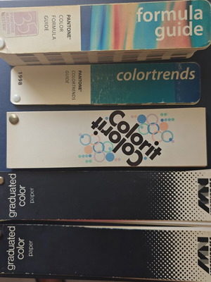 Vintage Pantone, Mecanorma & Papyrus color guides collection 1990s