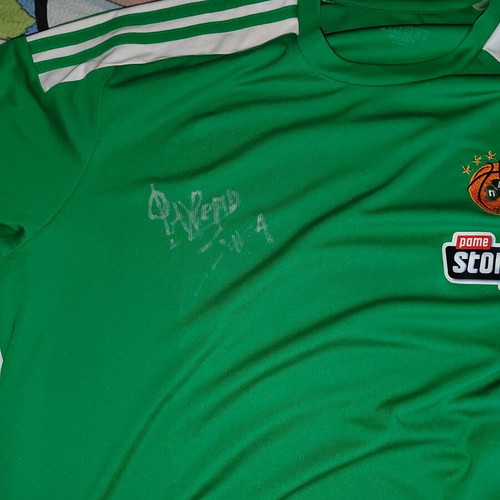 Panathinaikos Authentic Training Jersey 21/22 with Fragiskos Alvertis autograph #4, XL