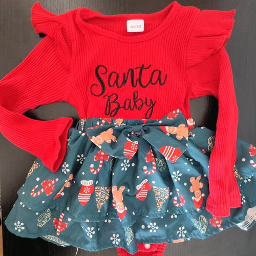 Christmas dress 12-18 months like new
