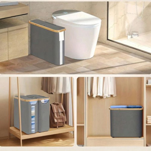 Foldable Toilet Paper Holder with Wooden Frame, Like New