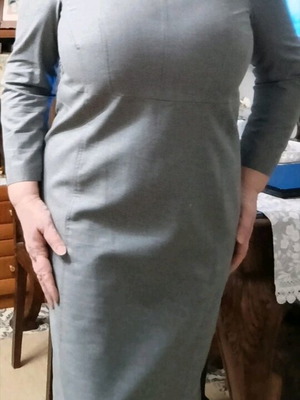 Women's gray handmade dress like new, size XXL