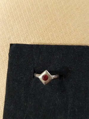 Women's ring with energy crystal silver new