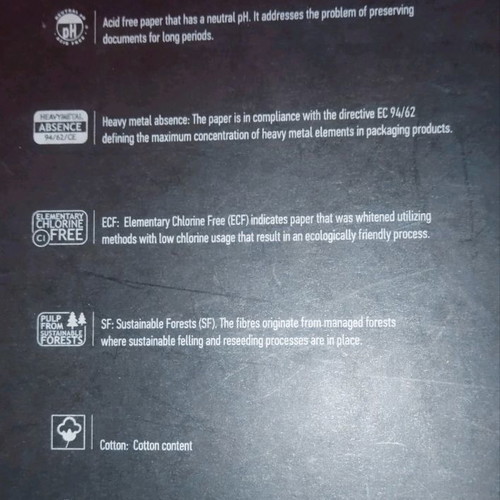 Sample book of special papers used