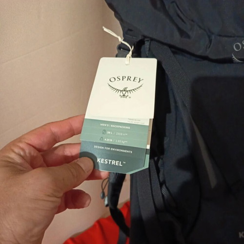 Osprey Kestrel 38 hiking backpack new, size L/XL, black