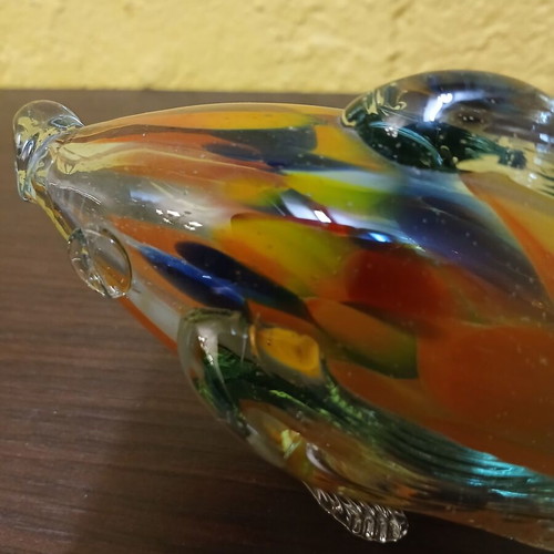Blown Glass Fish used with colorful design