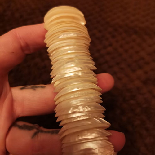 Elastic bracelet used, white