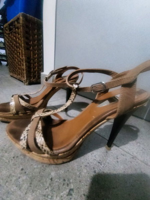 Δερμάτινα πέδιλα Giorgio Salustro μεταχειρισμένα, ταμπά, μέγεθος 37