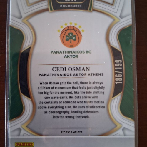 2025-26 Panini Select Euroleague Cedi Osman Red Prizm card /199 PAO like new
