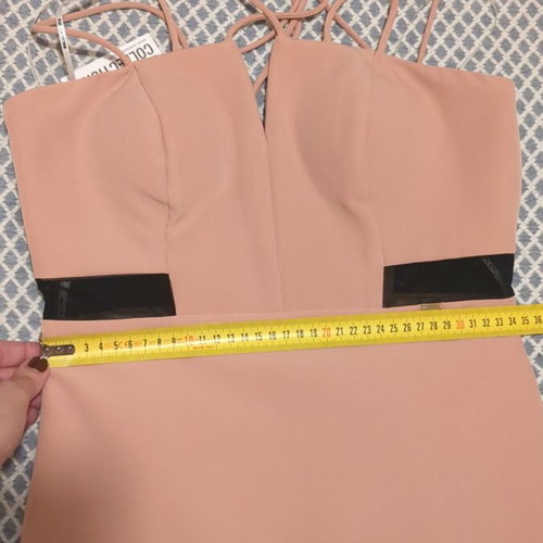BSB mini dress with cut-outs, powder pink