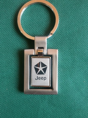 Vintage Jeep Pentastar spinning keychain, heavy metal 37g