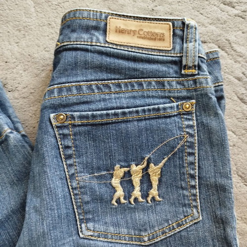 Henry Cottons jeans small like new, blue, non-stretch fabric