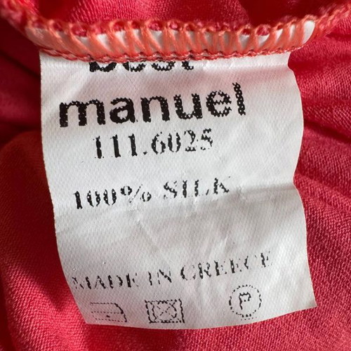 Coral one shoulder silk dress like new with ruffles and satin belt