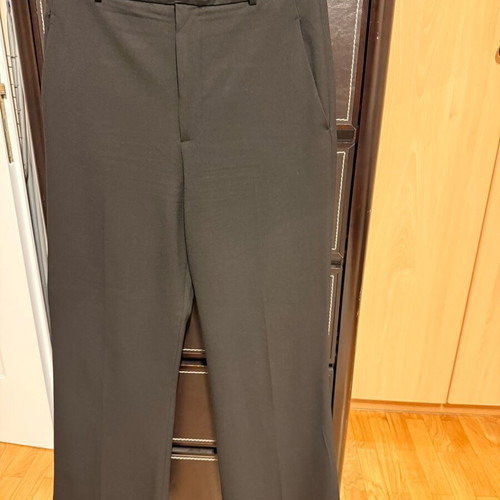 Zara fabric black pants straight fit new