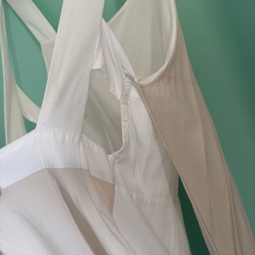 FALF long dress white-beige like new with open back