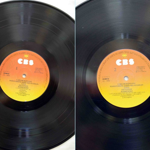Love Devotion Surrender LP used, jazz by Carlos Santana and Mahavishnu John McLaughlin