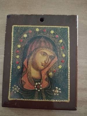 Ceramic icon of Panagia, like new, 9x12 cm