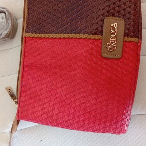 Doca shoulder bag new, spacious brown and red