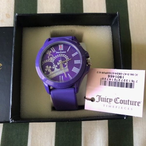 Juicy Couture women's watch new, purple with silicone strap