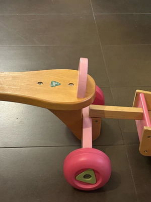 ELC Wooden Balance Bike for Kids Like New with Cart