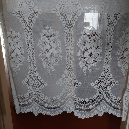 Lace Curtain new, romantic vintage design 92×200 cm