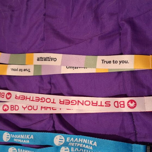 Lanyards new, colorful, pack of 5 pieces
