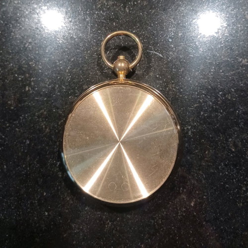 Wehrle quartz pocket watch like new, gold color with alarm