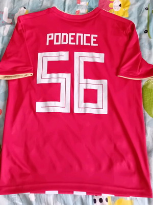 Олимпиакос футболна фланелка adidas 2018 Podence употребявана, колекционерска