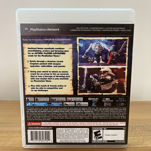 Medieval Moves Deadmund's Quest PS3 game like new, requires PlayStation Move