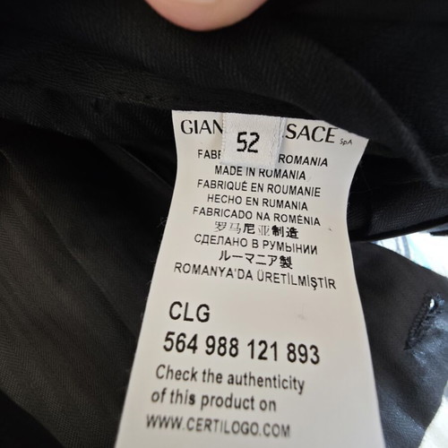 Versace suit size 52 blue like new with vest and trousers