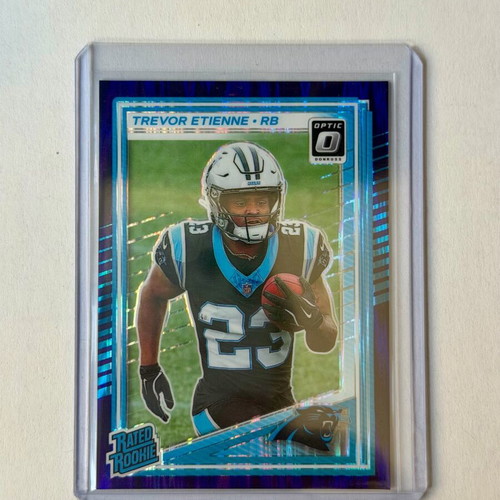 2025 Panini Donruss Optic Rated Rookie Trevor Etienne Purple Shock card new