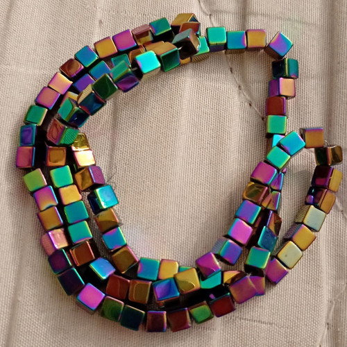 Hematite beads new, 3 mm, 99 pieces