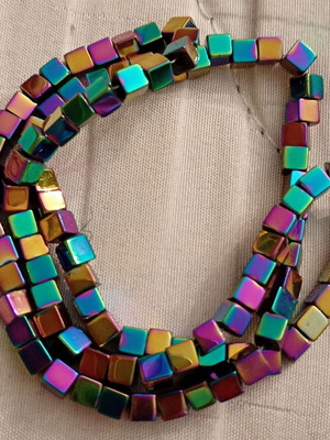 Hematite beads new, 3 mm, 99 pieces