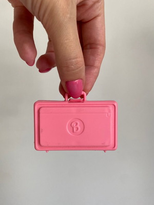 Mattel Barbie ροζ πλαστική βαλίτσα vintage 1990s μεταχειρισμένη