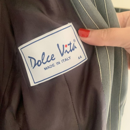 Dolce Domenica women's pinstripe suit like new, grey