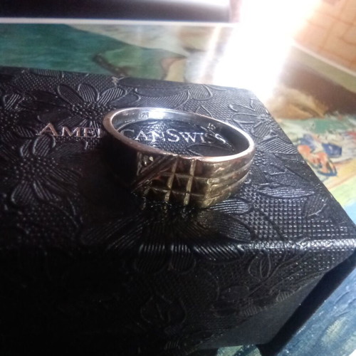 Sterling Silver 925 & 9CT Gold Ring American Swiss new