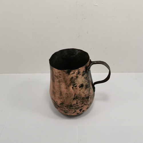 Large copper jug used, circa 1900