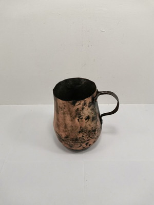 Large copper jug used, circa 1900